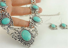 Load image into Gallery viewer, Round Turquoise Necklace set