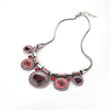 Load image into Gallery viewer, Alloy Oil Drop Inlaid Ethnic Necklace
