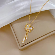 Load image into Gallery viewer, White Tassel Butterfly Necklace
