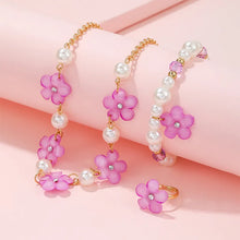 Load image into Gallery viewer, Flower Charm Chain Necklace Set
