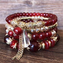 Load image into Gallery viewer, Bohemian Stone Beaded Elastic Bracelets