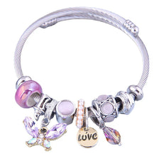 Load image into Gallery viewer, Crystal Butterfly Adjustable Bracelet
