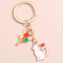 Load image into Gallery viewer, Cat Heart Balloon Keychains