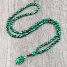 Load image into Gallery viewer, Natural Malachite Stone Beaded Necklaces