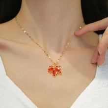 Load image into Gallery viewer, Maple Leaf Crystal Necklace