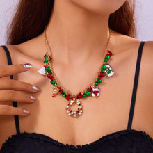 Load image into Gallery viewer, Red Green Bell Choker Necklace
