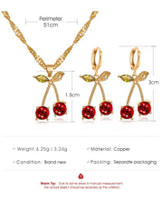 Load image into Gallery viewer, Crystal Cherry Blossom Necklace Set
