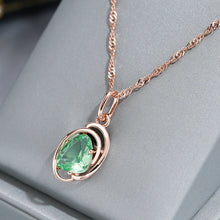 Load image into Gallery viewer, Geometric Light Green Stone Necklace
