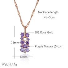 Load image into Gallery viewer, Purple Crystal Flower Necklace

