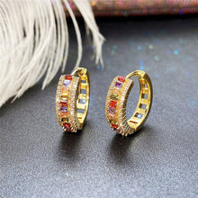Load image into Gallery viewer, 14k Plated Gold Plated Colorful Earrings