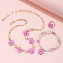 Load image into Gallery viewer, Flower Charm Chain Necklace Set
