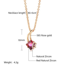 Load image into Gallery viewer, Pink Natural Zircon Necklace
