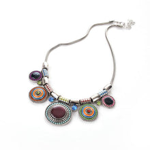 Load image into Gallery viewer, Alloy Oil Drop Inlaid Ethnic Necklace