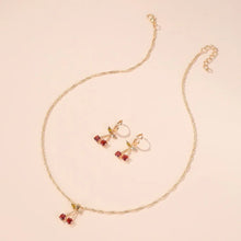 Load image into Gallery viewer, Crystal Cherry Blossom Necklace Set
