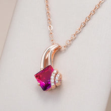 Load image into Gallery viewer, Pink Natural Zircon Necklace
