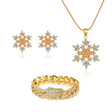 Load image into Gallery viewer, Snowflake Necklace Jewelry set
