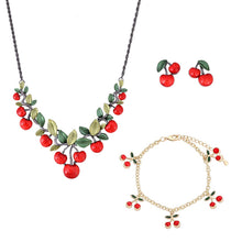Load image into Gallery viewer, Red Cherries Jewelry Set
