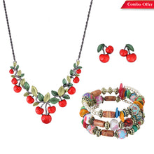 Load image into Gallery viewer, Cherry Necklace Jewelry Set