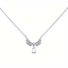Load image into Gallery viewer, Wings Heart Crystal Necklace
