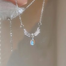 Load image into Gallery viewer, Wings Heart Crystal Necklace