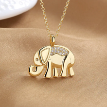 Load image into Gallery viewer, 925 Sterling Silver Elephant Necklace
