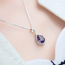 Load image into Gallery viewer, Waterdrop Amethyst Necklace

