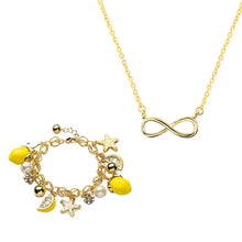 Load image into Gallery viewer, Gold Plated Charm Jewelry Set