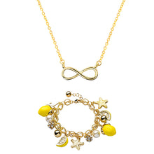 Load image into Gallery viewer, Gold Plated Charm Jewelry Set