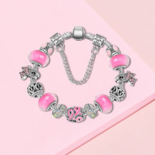 Load image into Gallery viewer, Pink Crystal Beaded Charm Bracelets