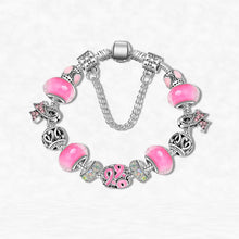 Load image into Gallery viewer, Pink Crystal Beaded Charm Bracelets Sale