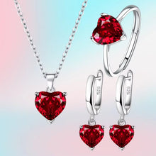 Load image into Gallery viewer, Heart Zircon Necklace Set
