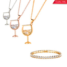 Load image into Gallery viewer, Crystal Wine Necklace Jewelry Set