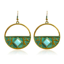 Load image into Gallery viewer, Round Dangle Drop Earrings with Stone Sale
