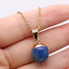 Load image into Gallery viewer, Natural Stone Crystal Pendant Necklace
