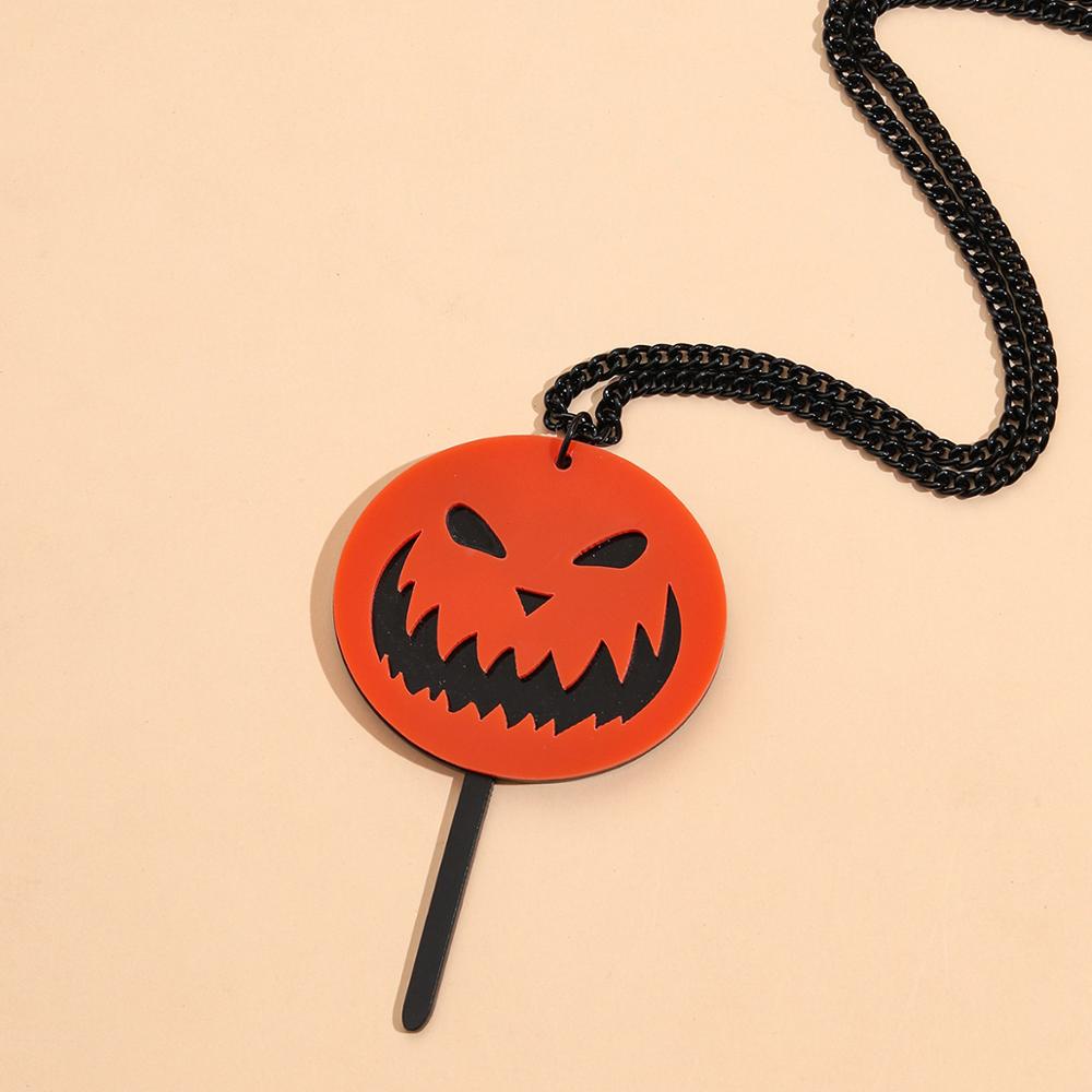 Halloween Acrylic Pumpkin Necklace