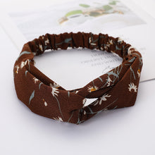 Load image into Gallery viewer, Flower Print Cross Solid colored HairBands