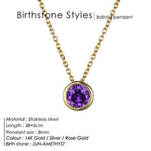 Load image into Gallery viewer, Classic Stainless Steel Birthstone Necklace
