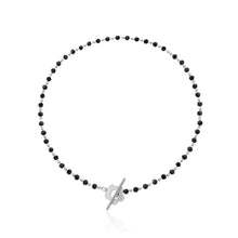 Load image into Gallery viewer, Black Crystal Bead Chain Choker Necklace