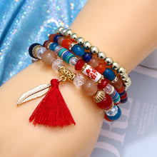 Load image into Gallery viewer, Acrylic Beads  Bohemian Multilayer Charm Bracelets