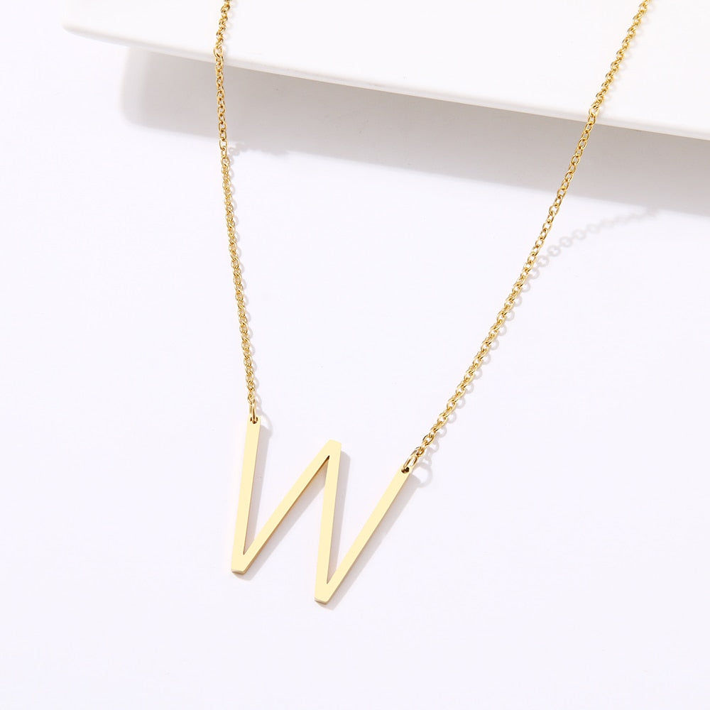 Stainless Steel Collar Initial Necklaces