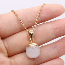 Load image into Gallery viewer, Natural Stone Crystal Pendant Necklace