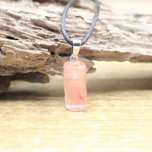 Load image into Gallery viewer, Natural Rose Quartzs Tube Necklaces