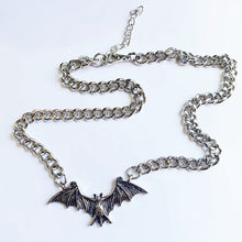 Load image into Gallery viewer, Halloween Gothic Bat Chain Necklace