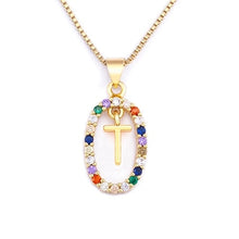 Load image into Gallery viewer, Alphabet Pendant Long Chain Initial Necklace