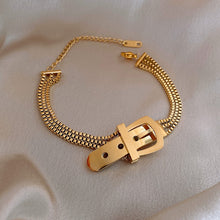 Load image into Gallery viewer, Stainless Steel Layered Gold Plated Bracelet