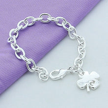 Load image into Gallery viewer, 925 Sterling Silver Clover Leaves Bracelet