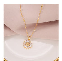 Load image into Gallery viewer, Gold Plated Sunflower Necklace