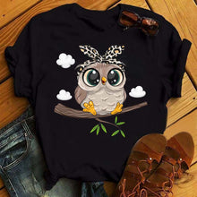 Load image into Gallery viewer, Owl Print Women T-shirt