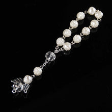 Load image into Gallery viewer, White Glass Beads Chain Bracelet
