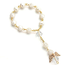 Load image into Gallery viewer, White Glass Beads Chain Bracelet
